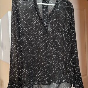Rag & Bone Black and White Dotted Blouse